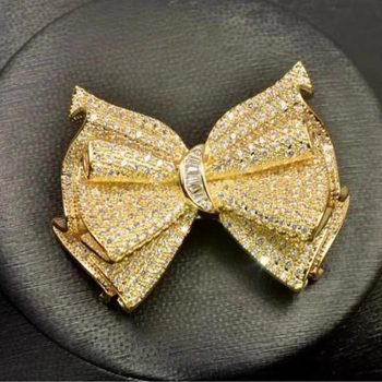 Καρφίτσα με φιόγκο – Χαλκός, Unisex, Κορεάτικος στυλ, Σχεδίαση φιόγκου, Ηλεκτροπλατίωση