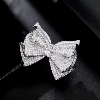 Καρφίτσα με φιόγκο – Χαλκός, Unisex, Κορεάτικος στυλ, Σχεδίαση φιόγκου, Ηλεκτροπλατίωση