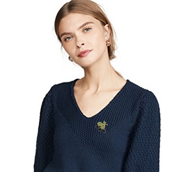 Broš s cvjetnim motivom; materijal: legura; stil: parni/etnički; unisex dizajn; završna obrada: lakirani premaz