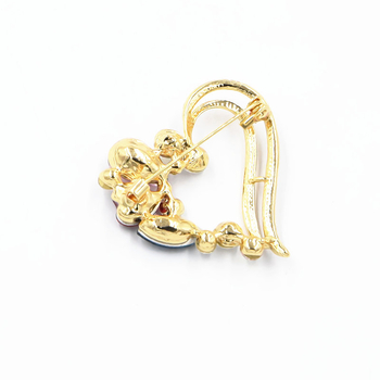 Брошка със сърцевидна форма от сплав, унисекс стил, електроплатиране — Zhenyao jewelry