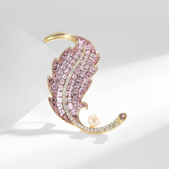 Медна брошка, унисекс в луксозен стил, електроплатирана обработка, функция: декорация, вид: брошка (Материал: Мед; Стил: Унисекс, Луксозен; Обработка: Електроплатинация; Функция: Декорация; Вид: Брошка)