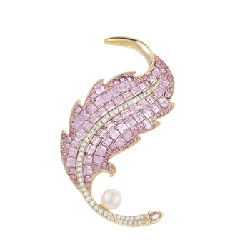 Медна брошка, унисекс в луксозен стил, електроплатирана обработка, функция: декорация, вид: брошка (Материал: Мед; Стил: Унисекс, Луксозен; Обработка: Електроплатинация; Функция: Декорация; Вид: Брошка)