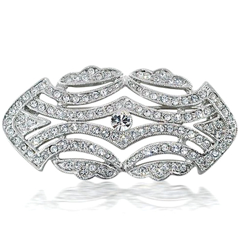 Broš Ruifeng Jewelry, rhinestones, geometrijski dizajn, ženski stil