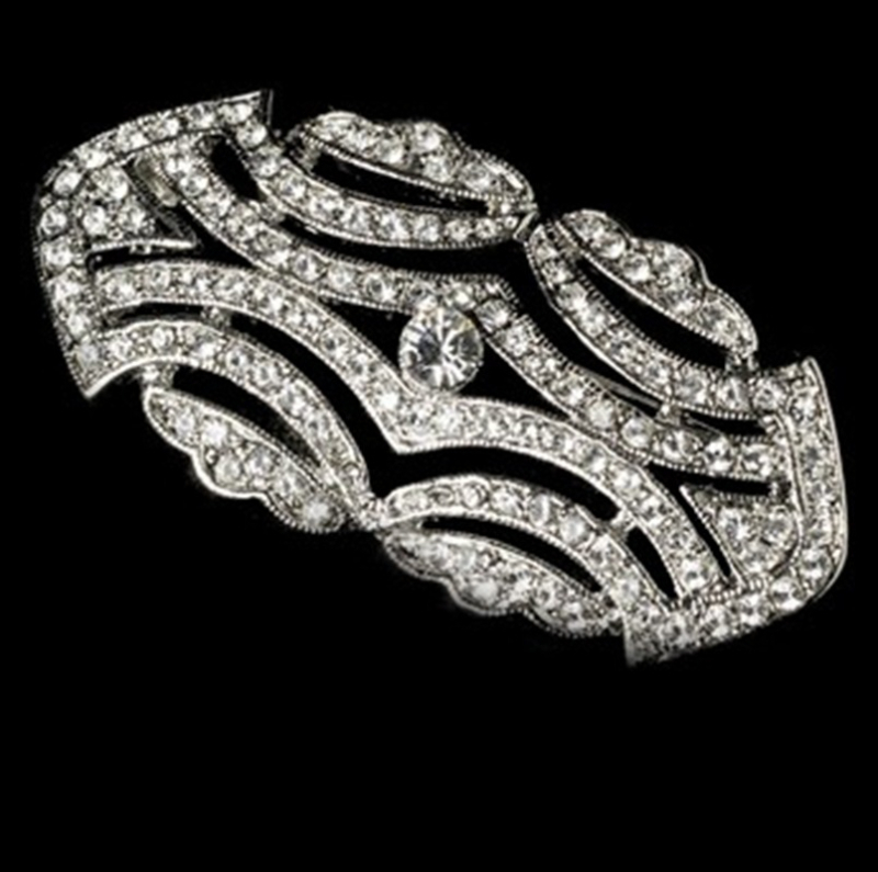 Broš Ruifeng Jewelry, rhinestones, geometrijski dizajn, ženski stil