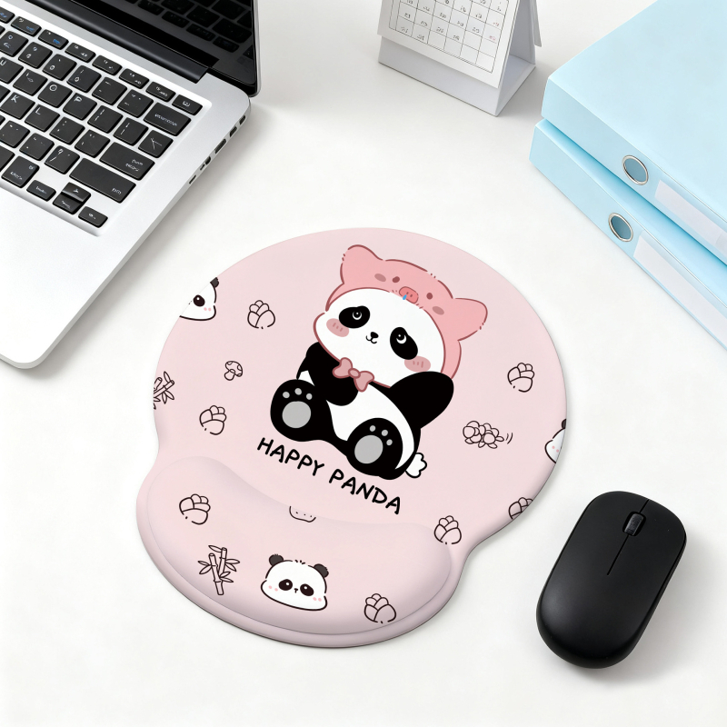 Персонализирана подложка за китката към клавиатура със силиконова паметна пяна, антиподхлъзваща, двустранна, термопечат на лого