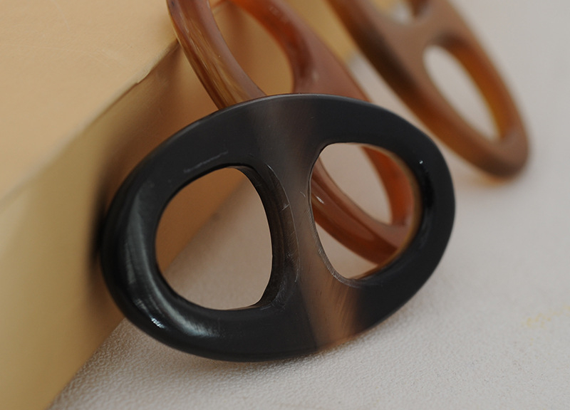 Брошка от естествен рог, корейски стил, закопчалка за шал, двуфункционален аксесоар