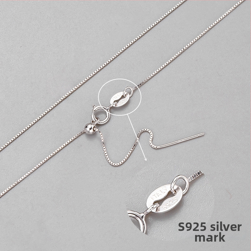 Prirodno nadahnuto srebrno lančano ogrlica s privjeskom od 925 srebra, model ZS2