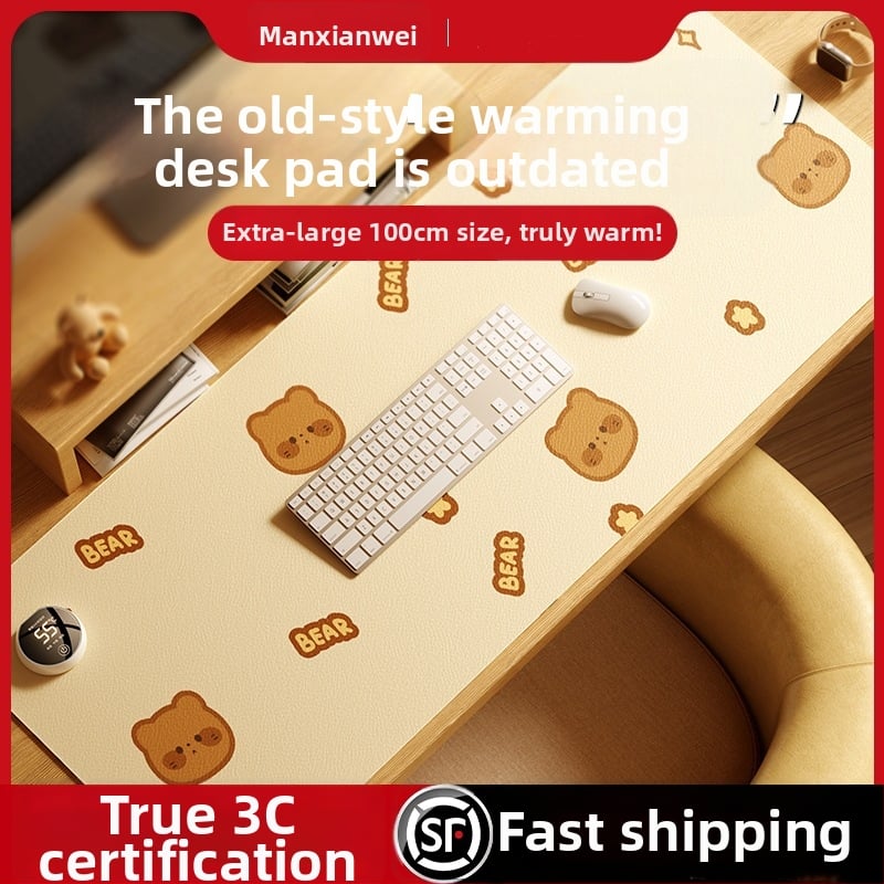 Десктоп нагряваща подложка с интелигентен цифров дисплей, водоустойчива, регулируема температура, 220V захранване през щепсел, 85W