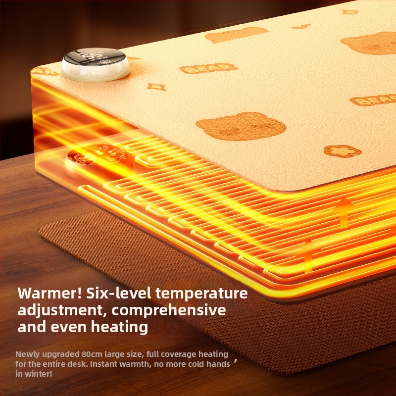 Stalo šildymo kilimėlis su išmaniuoju skaitmeniniu displejumi, atsparus vandeniui, reguliuojama temperatūra, 220V maitinimas, 85W