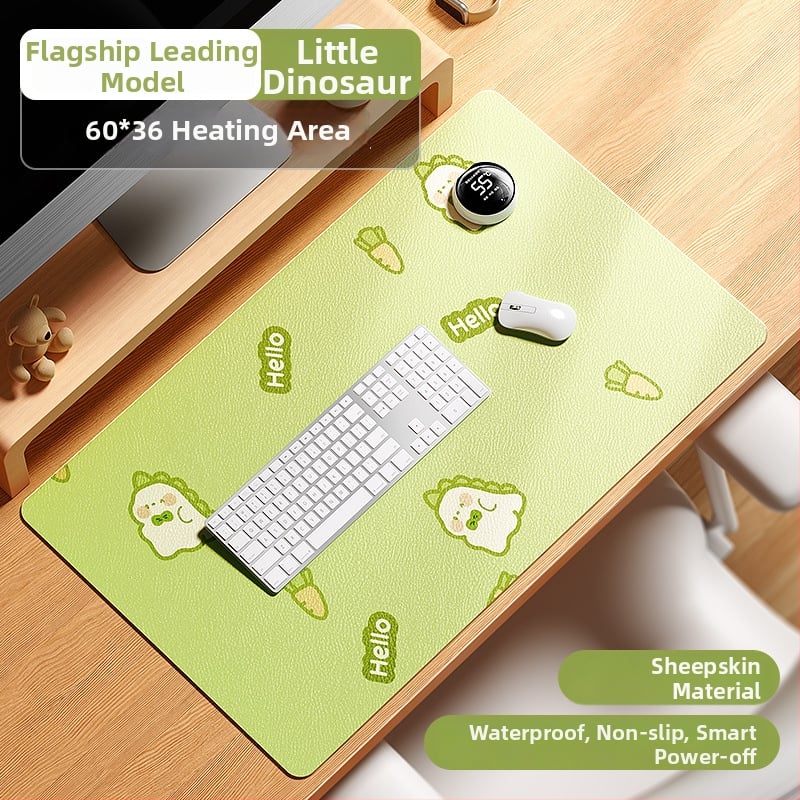 Десктоп нагряваща подложка с интелигентен цифров дисплей, водоустойчива, регулируема температура, 220V захранване през щепсел, 85W