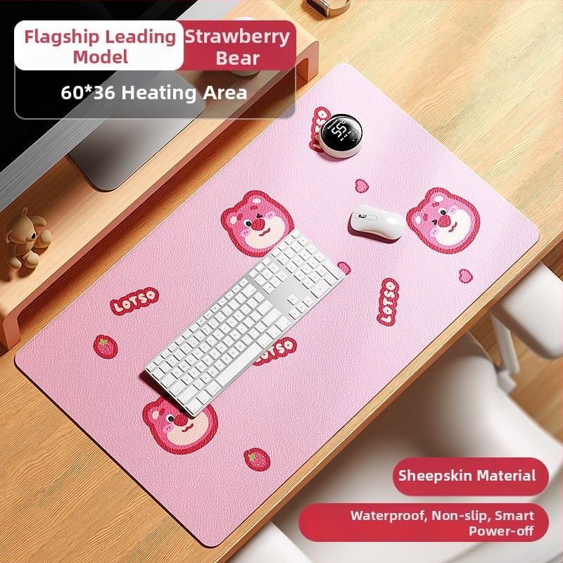 Десктоп нагряваща подложка с интелигентен цифров дисплей, водоустойчива, регулируема температура, 220V захранване през щепсел, 85W