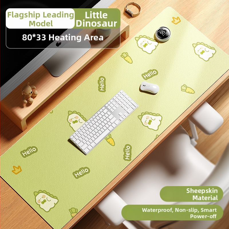 Десктоп нагряваща подложка с интелигентен цифров дисплей, водоустойчива, регулируема температура, 220V захранване през щепсел, 85W