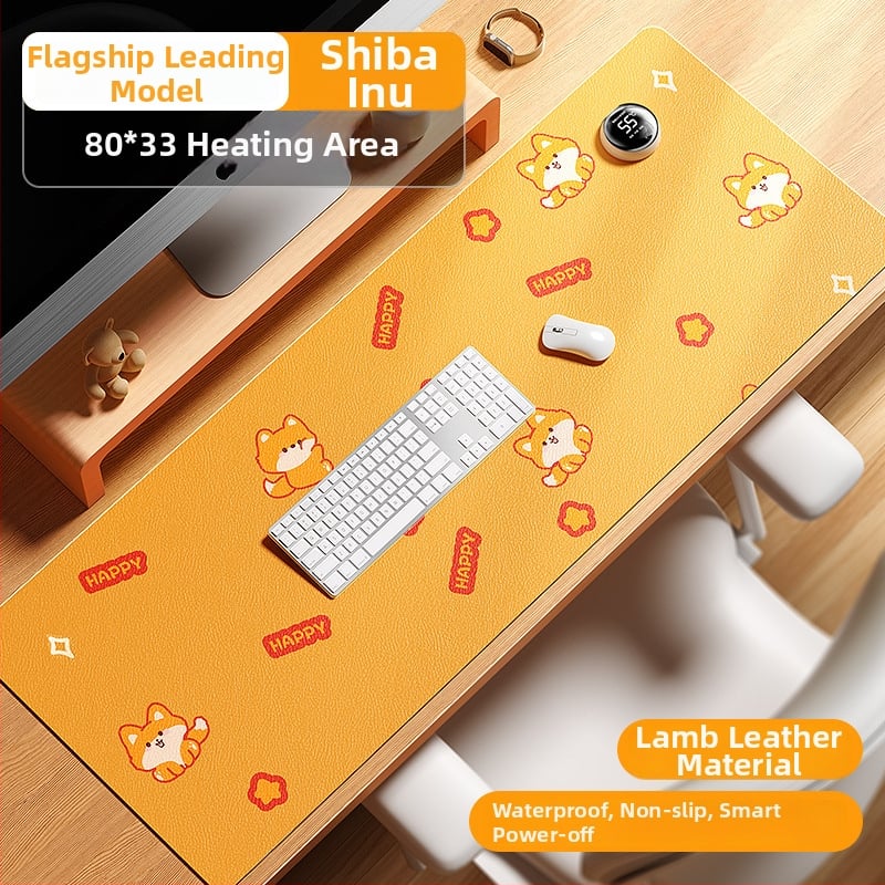 Десктоп нагряваща подложка с интелигентен цифров дисплей, водоустойчива, регулируема температура, 220V захранване през щепсел, 85W