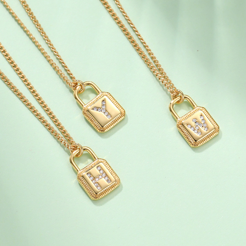 Ogrlica bakrena u korejskom stilu s privjeskom slovima, Dawn Jewelry TXL006