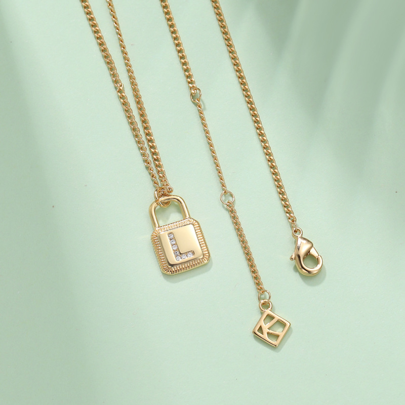 Ogrlica bakrena u korejskom stilu s privjeskom slovima, Dawn Jewelry TXL006