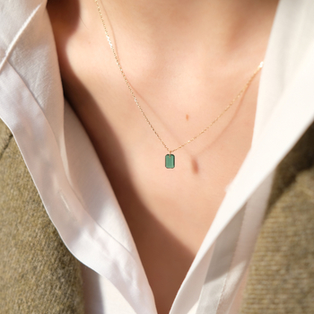 Geometrický náhrdelník zo zirónu zo striebra 925 s pozlátením 18K, minimalistický dizajn, reťaz na kľúčnu kosť