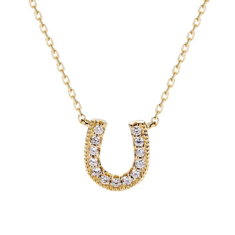 S925 srebro s pozlata 14K, u obliku potkove U, za žene, ultra tanak i elegantan