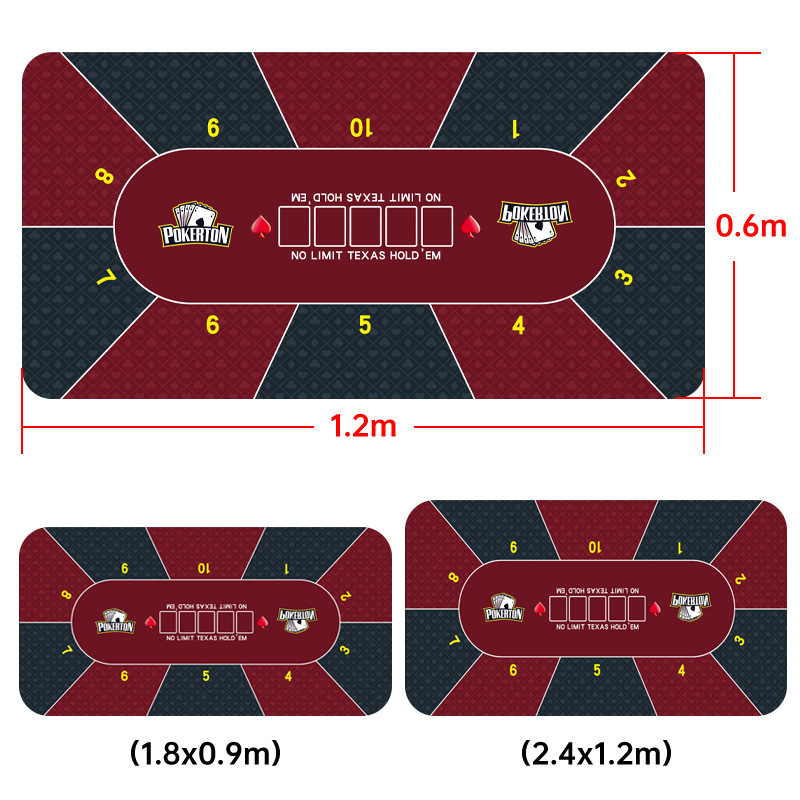 Protuklizna gumena podloga za poker stol (Texas Hold'em, Guandan), 1200 x 600 x 2 mm