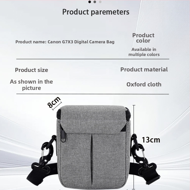 Canon G7X3 Crossbody somiņa, Oxford audums, Unisex, 2025. gada pavasaris