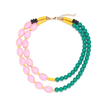 Nyaklánc: kézzel készített, cink ötvözet, virág alakú medál, normál lánc