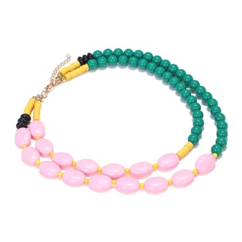 Nyaklánc: kézzel készített, cink ötvözet, virág alakú medál, normál lánc