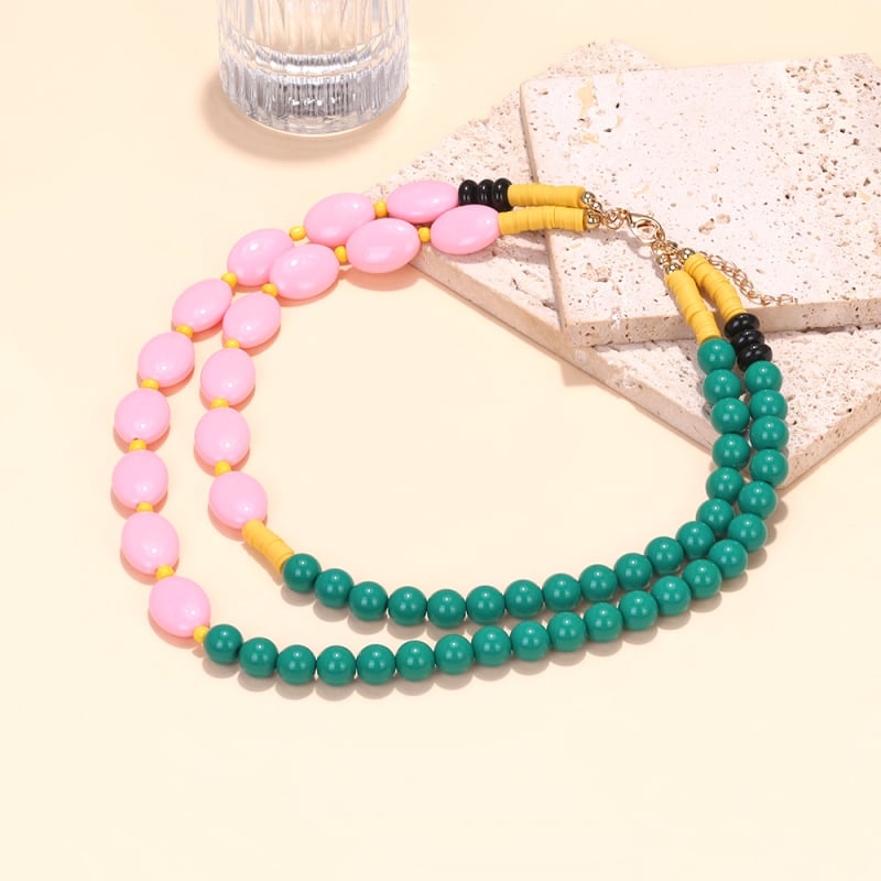 Nyaklánc: kézzel készített, cink ötvözet, virág alakú medál, normál lánc