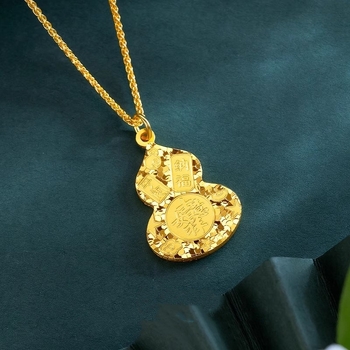 Rézből készült geometriai formájú medálos nyaklánc Chopard lánccal, elektroplakált felülettel