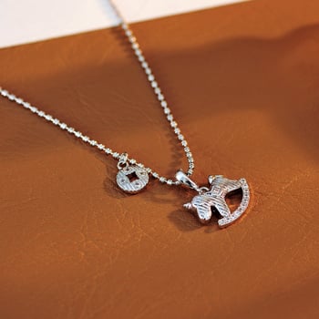 Réz cirkóniás nyaklánc állatövi medállal, kínai stílus, 2025 nyári kiadás