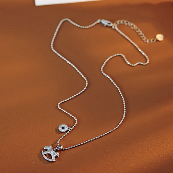 Réz cirkóniás nyaklánc állatövi medállal, kínai stílus, 2025 nyári kiadás