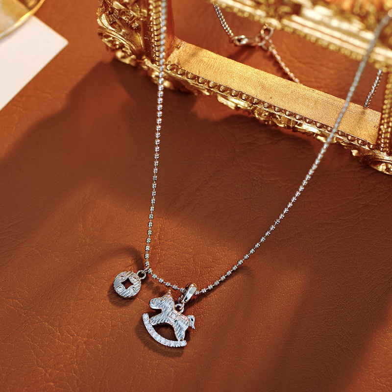 Réz cirkóniás nyaklánc állatövi medállal, kínai stílus, 2025 nyári kiadás