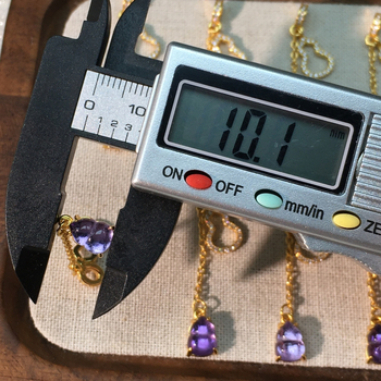 S925 ezüst tök alakú medálos nyaklánc, természetes ametiszt kristály, elektroplatálás, Crystal Head márka