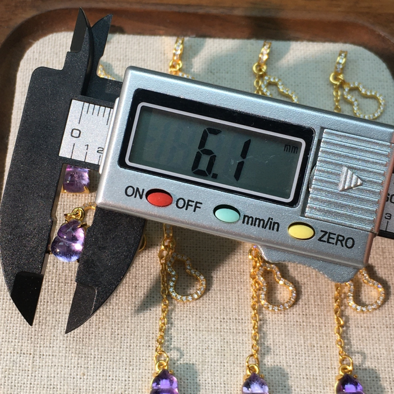 S925 ezüst tök alakú medálos nyaklánc, természetes ametiszt kristály, elektroplatálás, Crystal Head márka