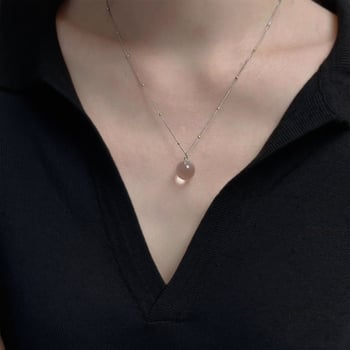 Kristályos medálos nyaklánc, természetes stílus, kézzel készített, 2025 tavasz, TXdL386