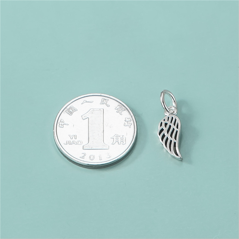 925 sidabro pakabukas – sparno plunksnų motyvas, Plain Silver Taibai apdaila, DIY juvelyrikai