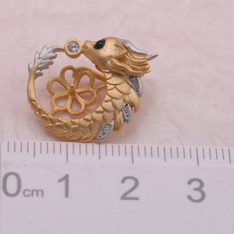 DIY biserni dodaci, srebro 925, višebojno prekrivanje, slatka kineska zmaj privjesak za ogrlicu, privjesak promjera 10-11 mm