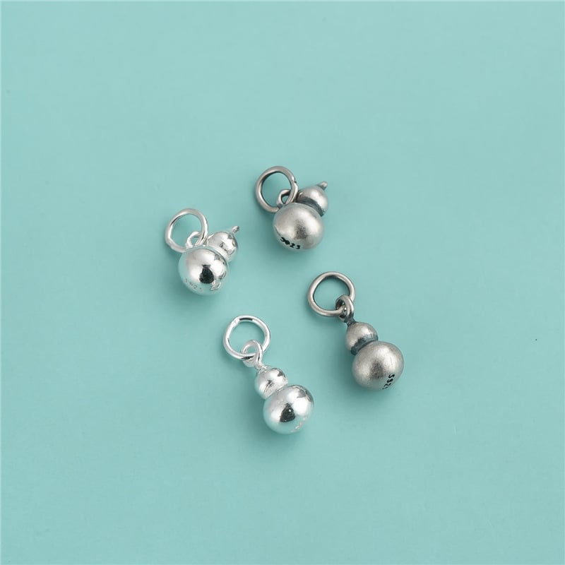 Κρεμαστό σε σχήμα κολοκύθας, κινεζικού στυλ, ασήμι 925, για DIY βραχιόλι με χάντρες σε κορδόνι