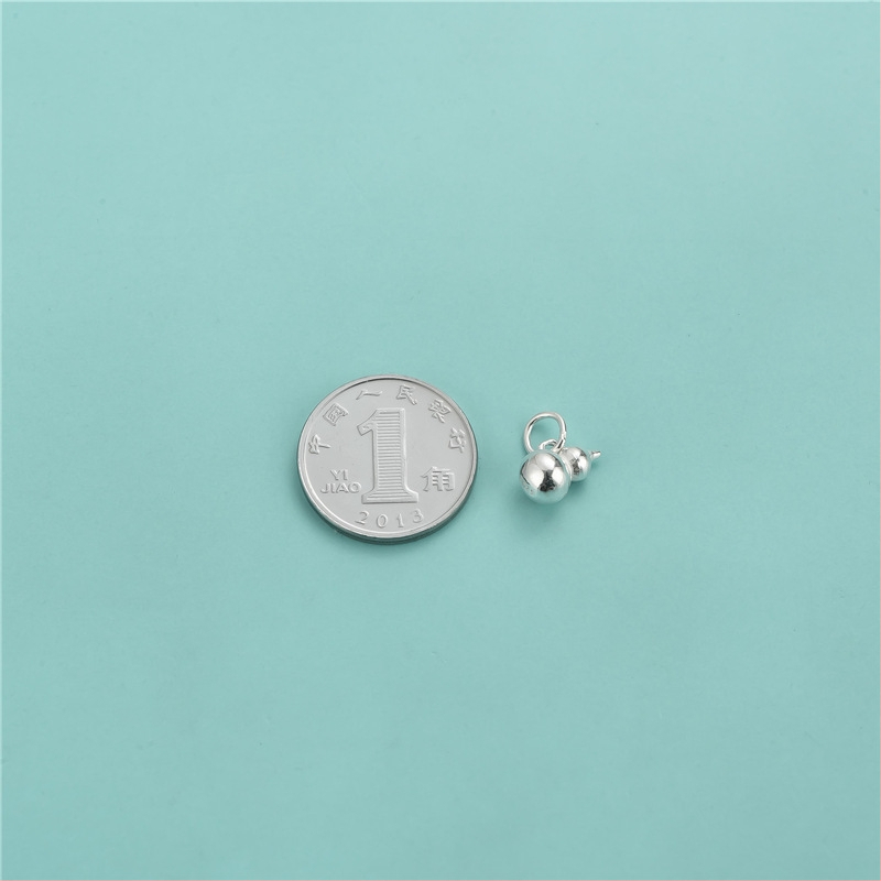 Moliūgo formos pakabukas kinų stiliaus, 925 sidabras, skirtas DIY karolių ir virvelinės apyrankės kūrimui