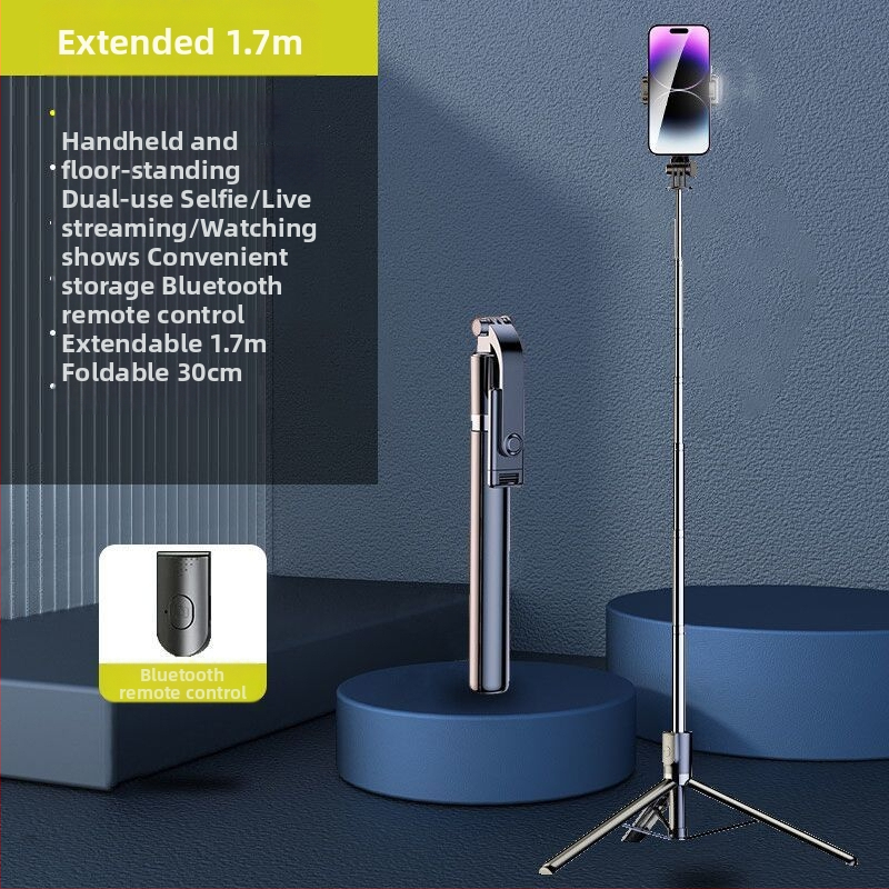 Kinyújtható selfie pálca tripod okostelefonokhoz, rozsdamentes acélból, univerzális kompatibilitás élő közvetítéshez