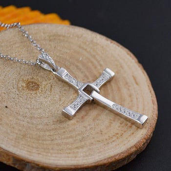 S925 srebrni lančić s križnim privjeskom, unisex, korejski stil, podrijetlo Zhejiang