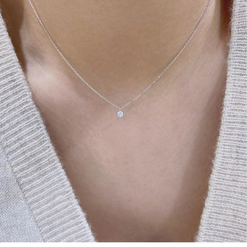 Geometrinis sidabrinis kaklo papuošalas 925, minimalistinis stilius (Forma: Geometrinė; Medžiaga: 925 sidabras; Išleidimas: 2024 m. pavasaris)