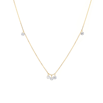 S925 sterling srebro, pozlata 18K, ogrlica s okruglim cirkonijem i resicama, za žene, svestran korejski stil, elegantno, minimalistično, visokokvalitetna lanac za klavikulu