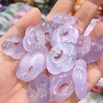 Kézzel készített üveg nyaklánc zármedállal, pasztorális stílus, friss és édes