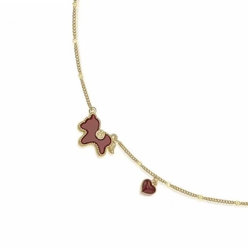 Rézötvözetből készült nyaklánc akril medállal, geometriai ló motívum, elektroplattázott kivitel, nőknek.