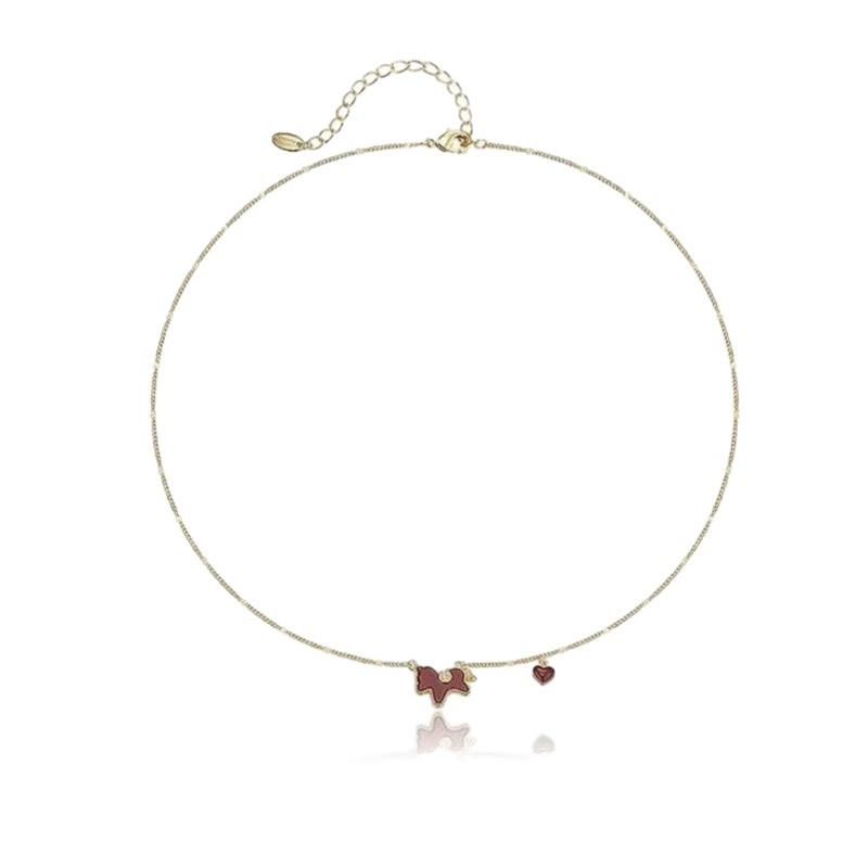 Rézötvözetből készült nyaklánc akril medállal, geometriai ló motívum, elektroplattázott kivitel, nőknek.