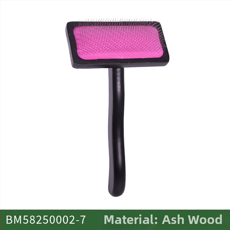 Χτένα περιποίησης σκύλων, διπλής όψης από διχρωμο μπαμπού με ατσάλινα δόντια, για καθαρισμό και μασάζ - Μάρκα: Mulu home furnishing