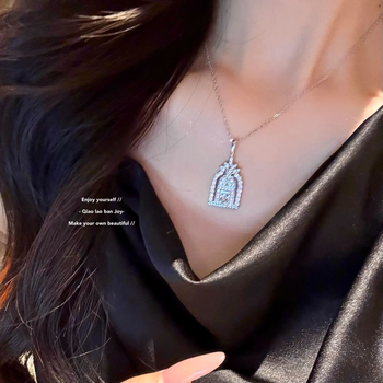 Γεωμετρικό κολιέ από χαλκό με αλυσίδα O-link και χαλκό μενταγιόν, μήκος 41–50 cm, για γυναίκες, στυλ ελαφρού πολυτελείας