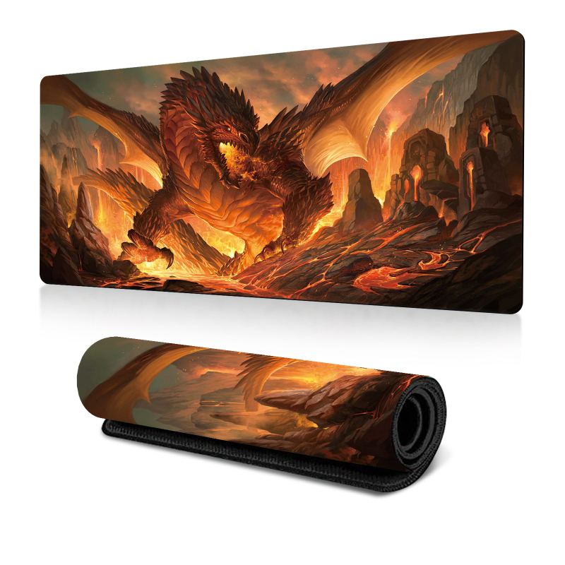 Podloga za miš Dark Fantasy Dragon — prirodna guma, protuklizna površina, termotransfer tisk, podržava prilagođene slike