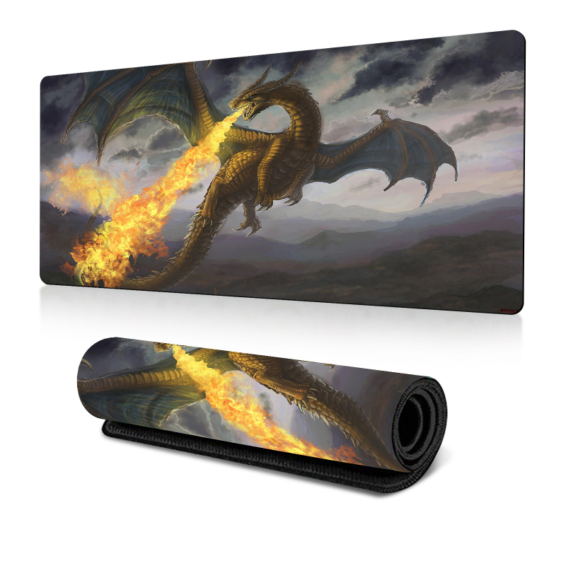 Podloga za miš Dark Fantasy Dragon — prirodna guma, protuklizna površina, termotransfer tisk, podržava prilagođene slike