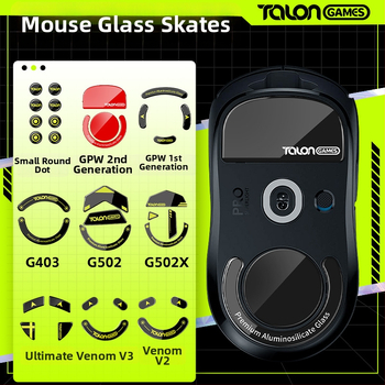 Стъклени крачета за мишка TALONGAMES, съвместими с GPW, G502 X2, G603, Eagle Eye, Poison Viper, Purgatory Viper – гладко плъзгане, прецизно пасване