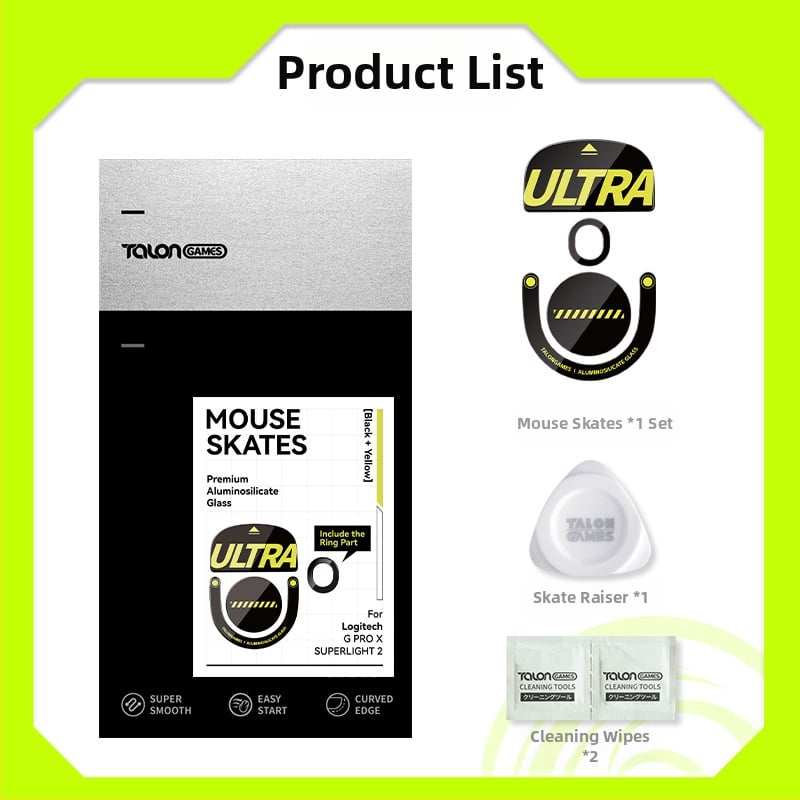 Стъклени крачета за мишка TALONGAMES, съвместими с GPW, G502 X2, G603, Eagle Eye, Poison Viper, Purgatory Viper – гладко плъзгане, прецизно пасване